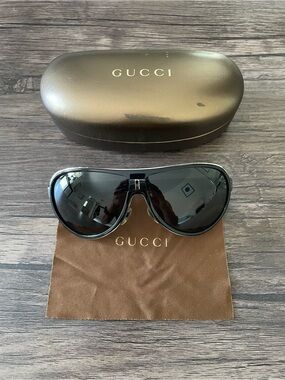 Authentic Gucci GG1566/S Shield Sunglasses — FREE Shipping